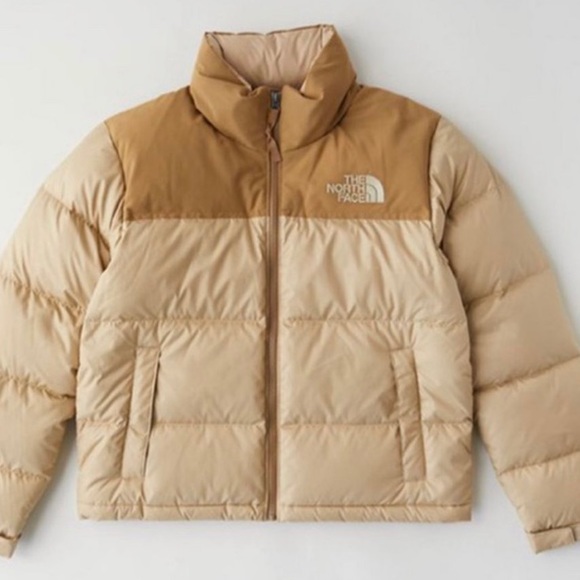north face khaki puffer coat